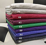 Фіолетовий меланж базова унісекс футболка оверсайз fruit of the loom Valueweight heather purple, фото 5