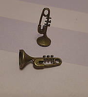 Підвіска музична труба 24 на 24 на 9 мм (бронзовий колір)