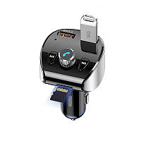 FM-Трансмиттер адаптер автомобильный JOYROOM с Bluetooth JR-CL02 2USB 3.6A Fast Charge