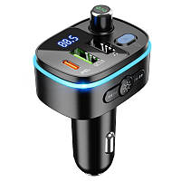 Адаптер автомобильный HOCO Fast car BT FM transmitter E62 |2USB/1Type-C, TF/U Disk, 20W/3A, QC/PD| black