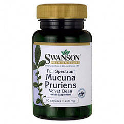 Екстракт мукуни пекучої Swanson Mucuna Pruriens Full Spectrum 400 mg 60 caps