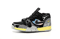 Мужские кроссовки Nike Air Trainer 1 Utility Black Grey Yellow Hologram (серые с черным) демисезон Y14213