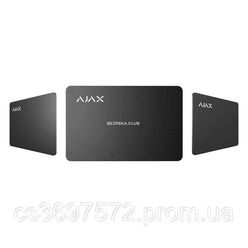 Карта Ajax Pass black (комплект 3 шт) для управления режимами охраны системы безопасности Ajax - фото 4 - id-p2071082539