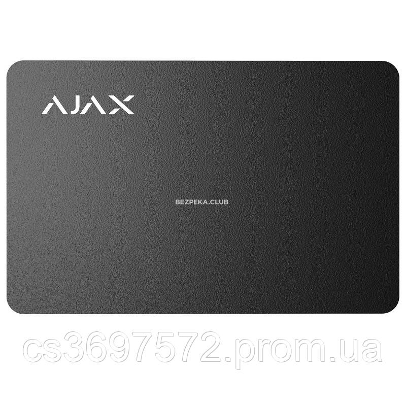 Карта Ajax Pass black (комплект 10 шт) для управления режимами охраны системы безопасности Ajax - фото 1 - id-p2071082541