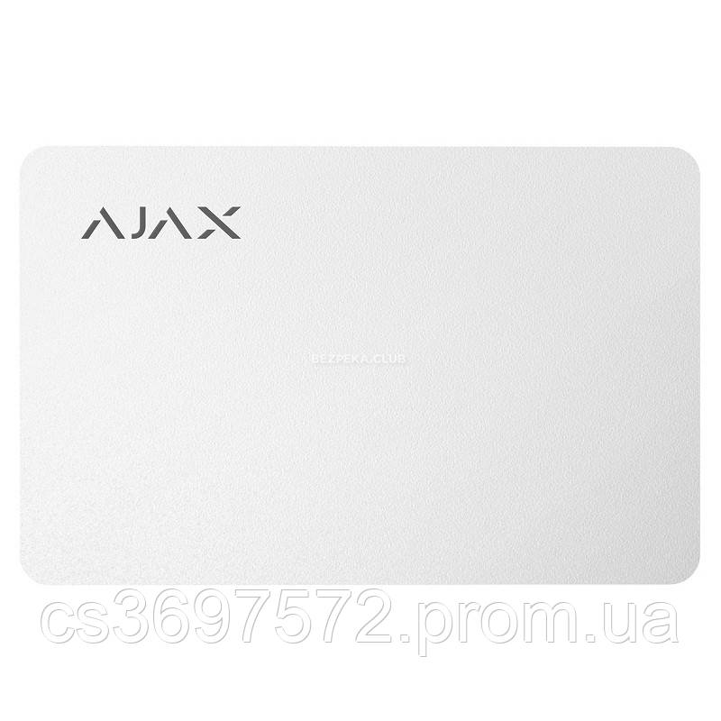 Карта Ajax Pass white (комплект 100 шт) для управления режимами охраны системы безопасности Ajax - фото 1 - id-p2071082542
