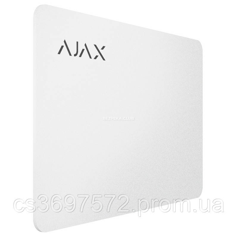 Карта Ajax Pass white (комплект 100 шт) для управления режимами охраны системы безопасности Ajax - фото 2 - id-p2071082542