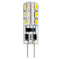 Светодиодная капсульная LED лампа G4 1.5W 6400K 12V DC силиконовая Horoz Electric MIDI