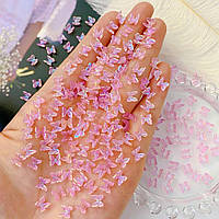 Шарм для декора ногтей Бабочки Розовые №8 (1 штука)