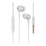 Навушники Celebrat G1 дротові з кнопками білі 3.5 мм, фото 2