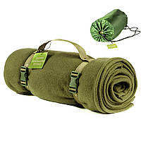 Флисовый плед Nester Olive Case 150*200 плед олива + чехол, армейское одеяло