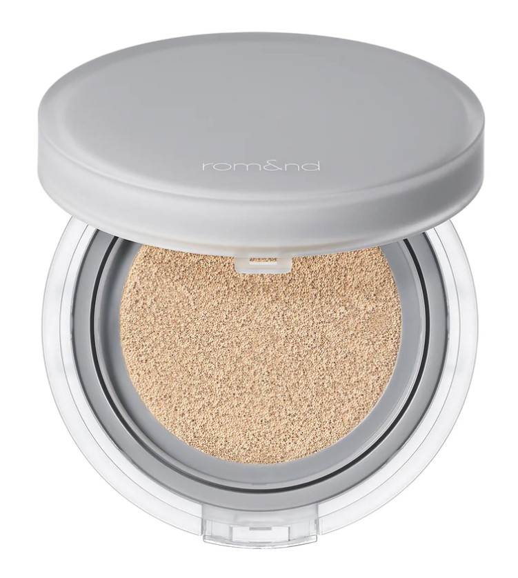Легкий стійкий тональний кушон для обличчя Rom&Nd Nu Zero Cushion 03 Natural 21 (світлий беж)