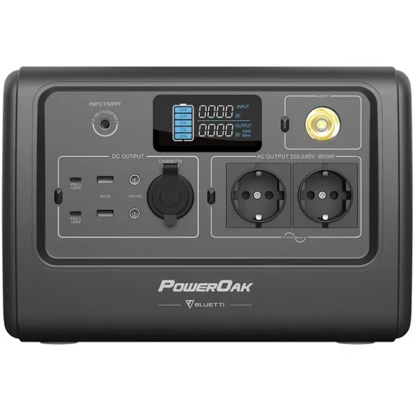 Зарядна станція BLUETTI PowerOak EB70 Portable Power Station 1000W 716Wh Black