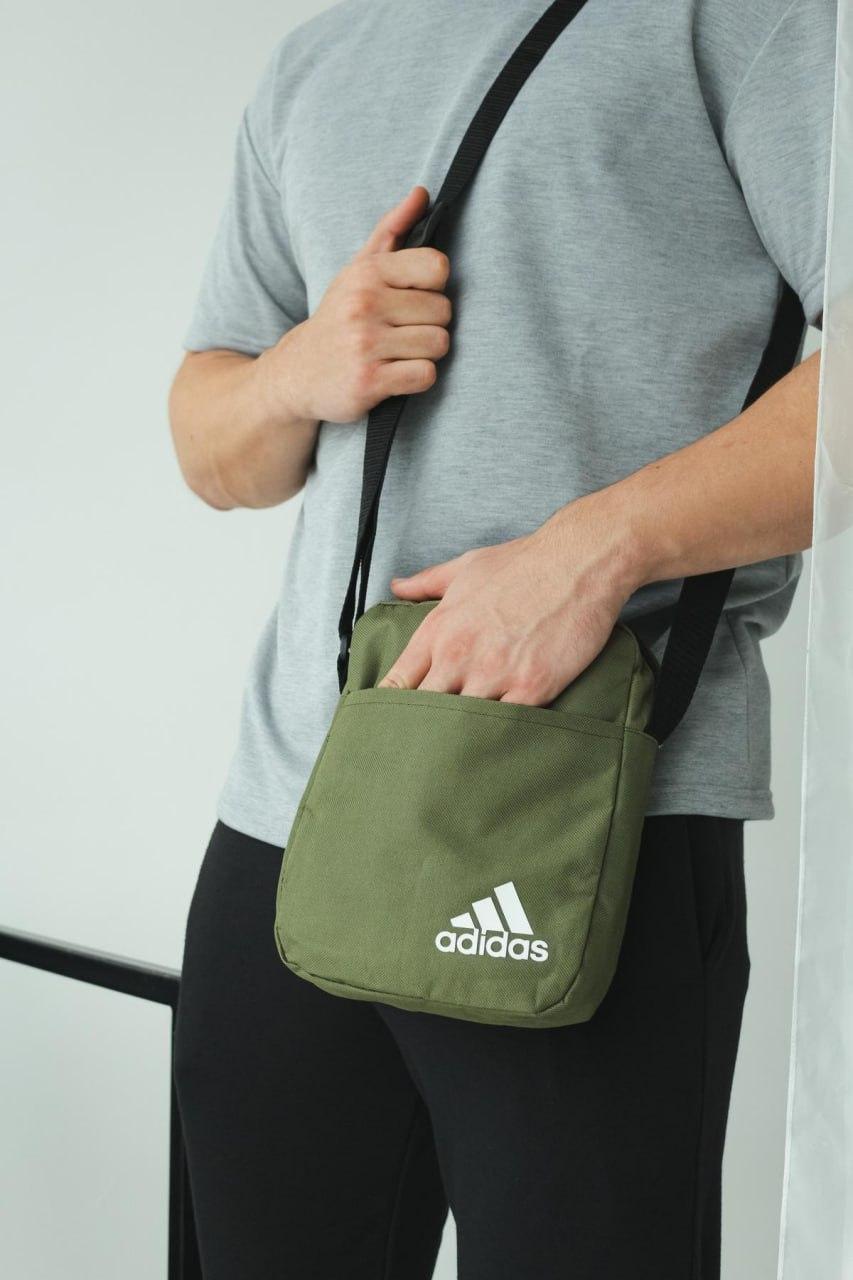 Барсетка через плече Adidas хакі сумка на плече невелика чоловіча месенджер спортивний адідас