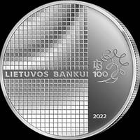 Литва 1½ евро, 2022 100 лет Банку Литвы №1479