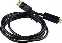 Кабель переходник RIAS DisplayPort - HDMI 1.5 м Black (3_02357) EH, код: 7812988