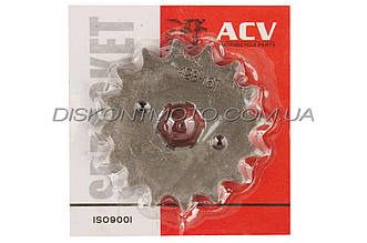 Зірка трансмісії (передня) Zongshen ZS200-GS 428-16T (сталь 20) ACV