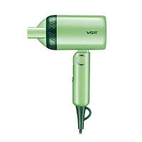 Фен для волос дорожный VGR V-421 складная ручка 1200W Green (3_03519) EH, код: 8153063
