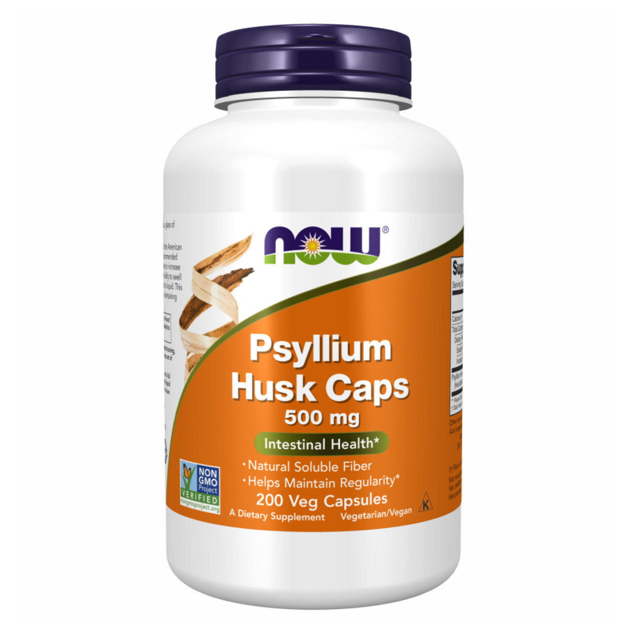 Psyllium Husk 500mg - 200 vcaps, фото 1