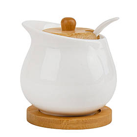 Ємність для зберігання з бамбуковою кришкою "Солодке життя", 9 см ELISEY