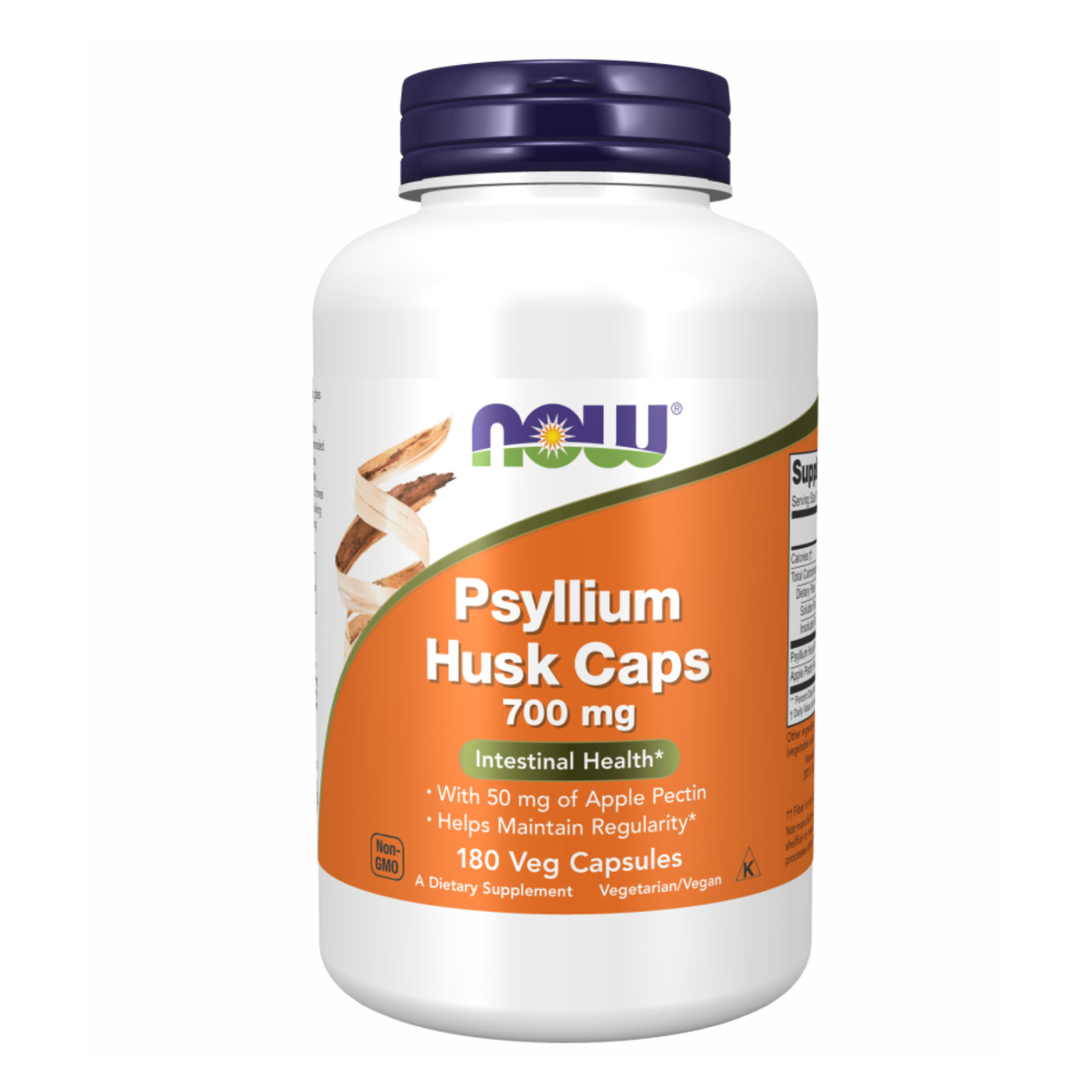 Psyllium Husk 700mg+Pectin - 180 vcaps, фото 1