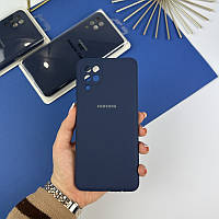 Силиконовый чехол на Samsung Galaxy A12 Dark blue (8)