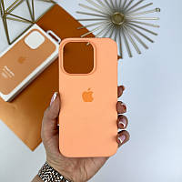 Силиконовый чехол ТОП качества (AAA) для iPhone 15 Pro Orange Sorbet
