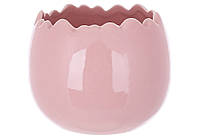 Кашпо порцелянове у формі яйця D11*9см, колір - рожевий