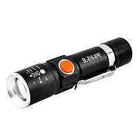 Ручной тактический фонарик X-Balog BL-616 T6 USB Black (3_03148) KV, код: 8033171