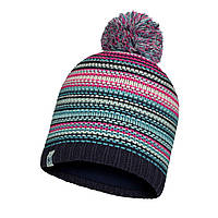 Шапка детская (8-12) Buff Junior Knitted & Fleece Hat Amity, Night Blue (BU 113533.779.10.00)