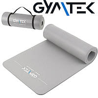Коврик (мат) для йоги и фитнеса Gymtek NBR 1,5см серый НОВИНКА warranty for Коврик (мат) для йоги и фитнеса G