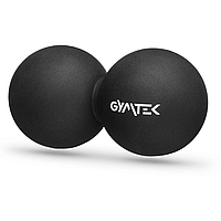 Массажный мяч Gymtek 63 мм двойной черный / массажер для ног