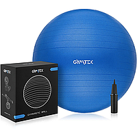 Фитбол Gymtek 65см синий + насос / Мяч для фитнеса