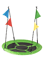 Садова гойдалка гніздо Outtec XXL з прапорцями зелений