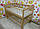 Дитяче ліжечко Дубик-М "Еліт " різьба натуральне з відк.боковинкою., фото 2