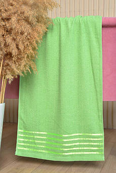Рушник для обличчя махровий зеленого кольору 170408M