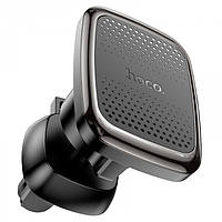 Автомобільний тримач для телефону на дефлектор чорний Hoco CA106
