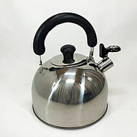 Чайник зі свистком для електроплити Rainberg RB-626 3л | Чайники наплитні Кухонний DF-311 металевий чайник