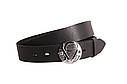 Чоловічий ремінь з натуральної шкіри під джинси 49116 чорний, фото 4