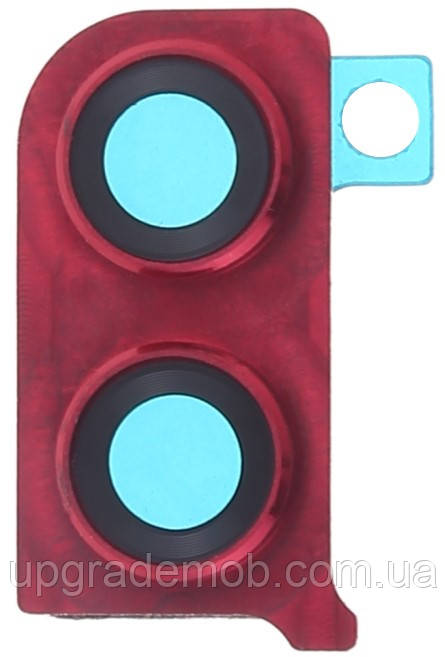 Скло камери Honor 8X з рамкою червоного кольору, фото 1