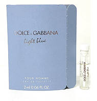 DolceANDGabbana Light Blue Pour Homme 2 мл — туалетна вода (edt), пробник, недолив