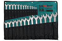 Набір ключів рожково-накидних у чохлі Gut Meister GM-02026 26 шт