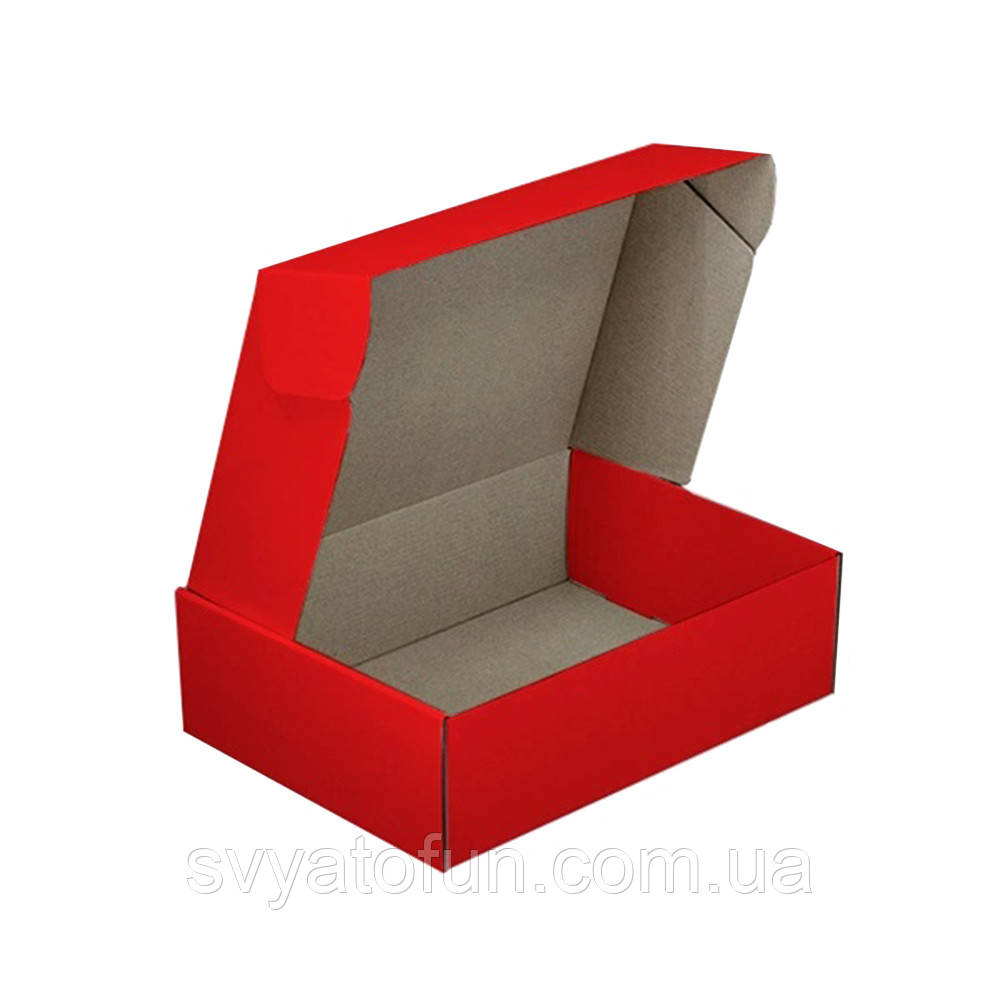 Коробка самозбірна 31х23х10 см червона