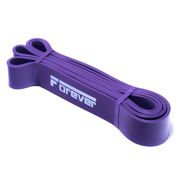 Гумова петля для фітнесу Forever  Фіолетова (16-38 кг)