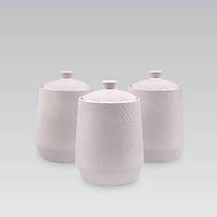 Набір контейнерів для продуктів Maestro White 3 предмети 0,75 л кераміка (20002-03CS MR)