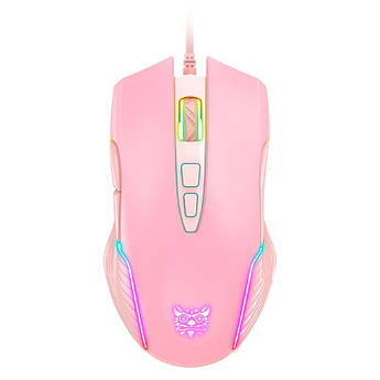 Миша ігрова ONIKUMA дротова з  LED підсвічуванням Gaming CW905 pink