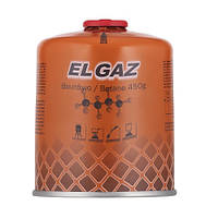 Баллон-картридж газовый с двухслойным одноразовым клапаном EL GAZ ELG-400 бутан 450г (104ELG-400)