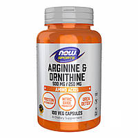 Аминокислоты аргинин и орнитин Now Foods Arginine/Ornithine 100 vcaps