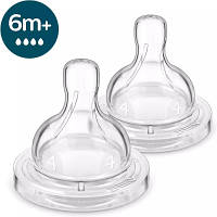 Соска Philips AVENT АнтиКолик, швидкий потік, від 6 міс. 2 шт (SCY764/02)