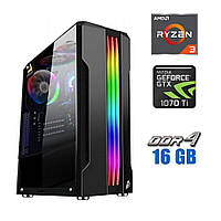 Ігровий ПК Tower NEW / AMD Ryzen 3 4100 (4 (8) ядра по 3.8 - 4.0 GHz) NEW / 16 GB DDR4 NEW / 480 GB SSD NEW / nVidia GeForce GTX