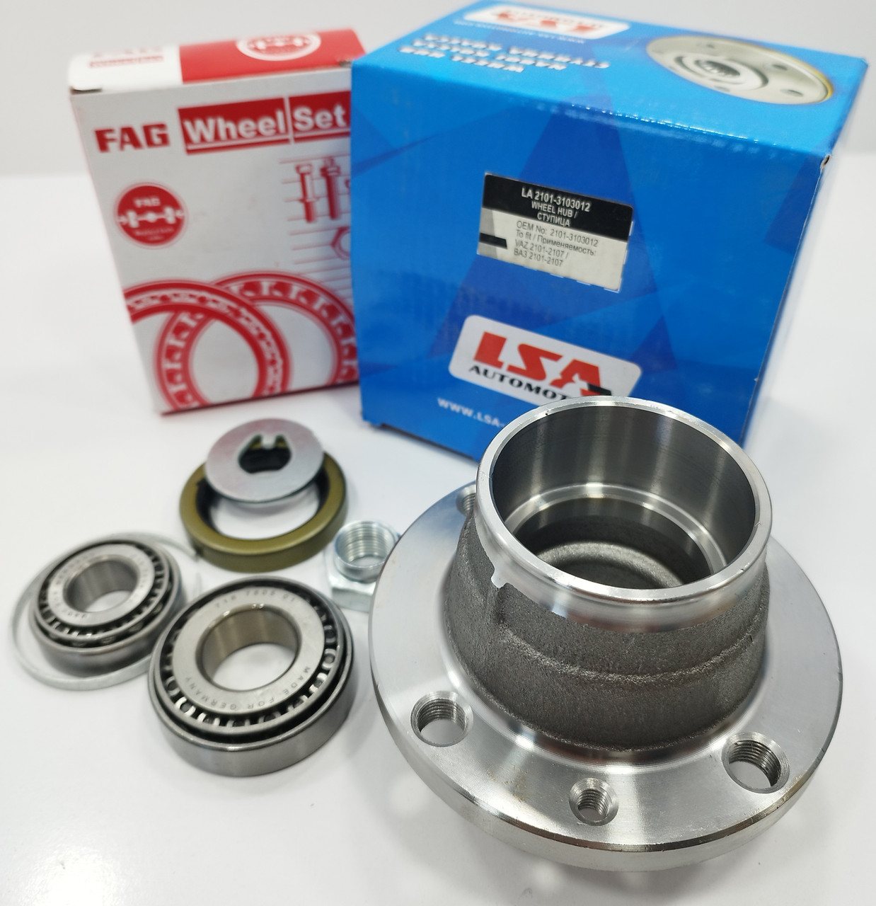 Ступиця передня (+ підшипник) ВАЗ 2101-07 LSA Словаччина, фото 1